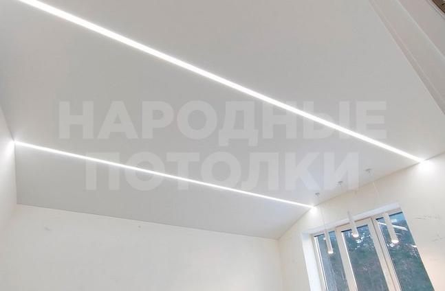 как сделать потолок со световыми линиями