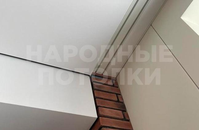 двухуровневые натяжные потолки +в гостиную фото
